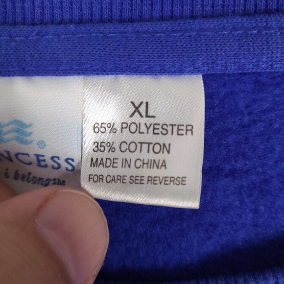 Princess Cruises South America Sweatshirt Adult XL Blue Long Sleeve Pullover - Picture 6 of 16